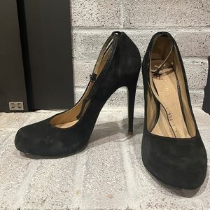 Aldo suede stilettos with ankle strap (can be removed) size 41 (US 10)